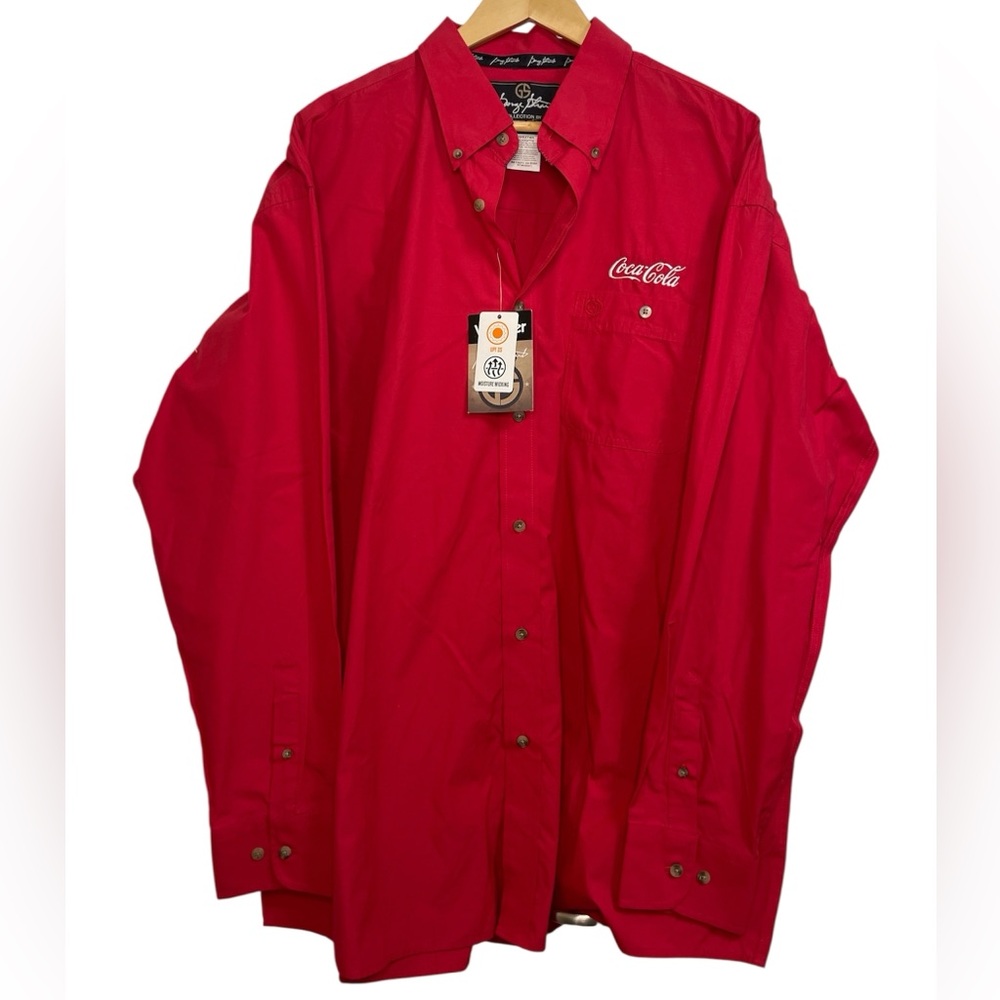 NWT George Strait Wrangler Coca-Cola Button Shirt XXL Red Cowboy